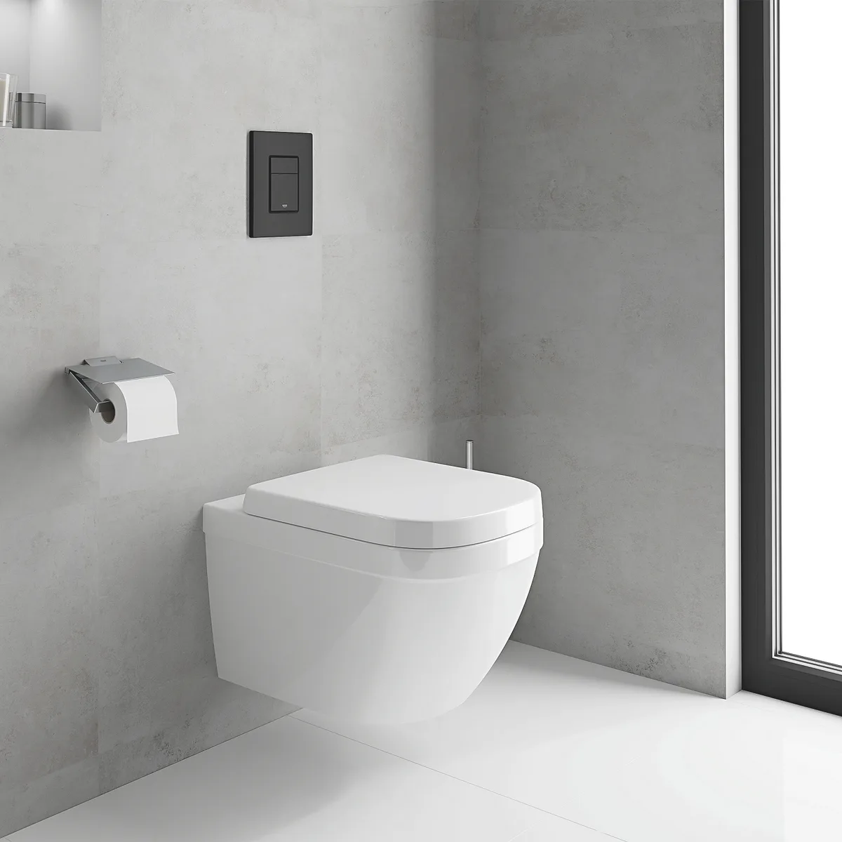 Панель змиву Grohe ABS 197х156 мм Чорний матовий