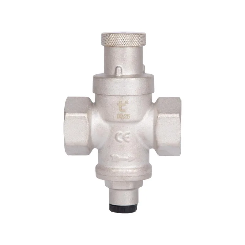 Редуктор давления воды 3/4" поршневой латунный никелированный Thermo Alliance SF241W20