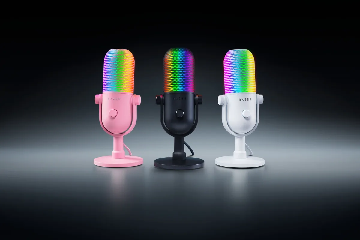 Мікрофон геймінговий Razer Seiren V3 Chroma, Uni, RGB, USB-A, 2м, білий