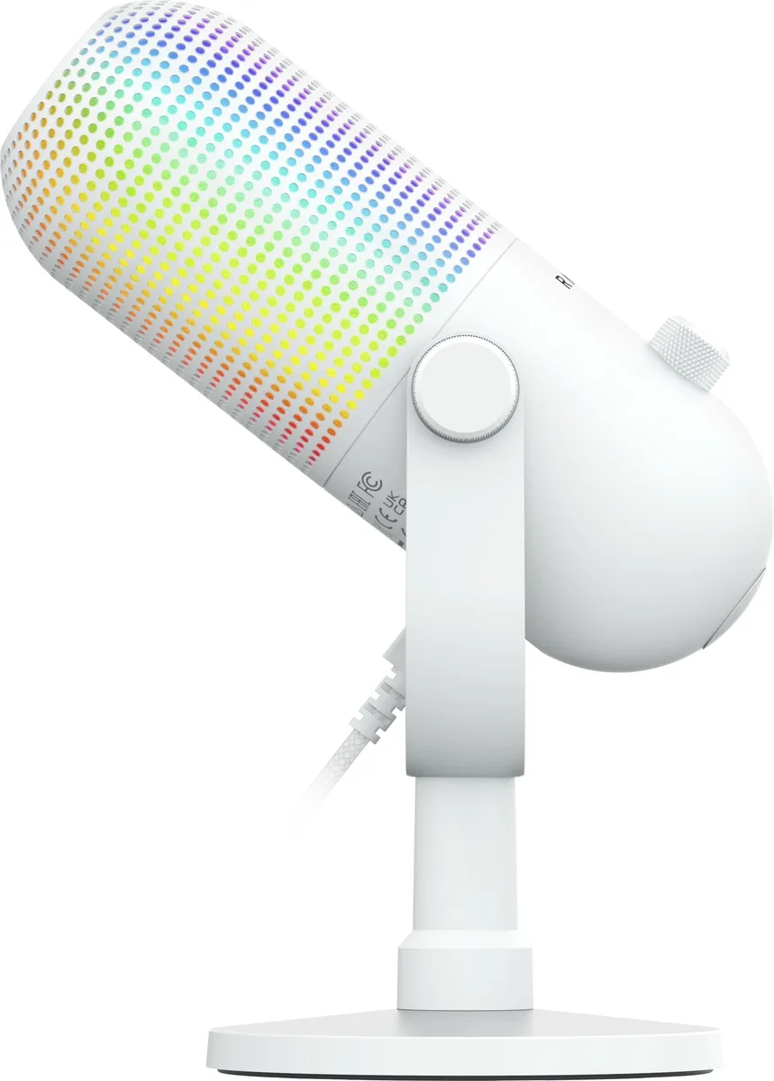 Мікрофон геймінговий Razer Seiren V3 Chroma, Uni, RGB, USB-A, 2м, білий