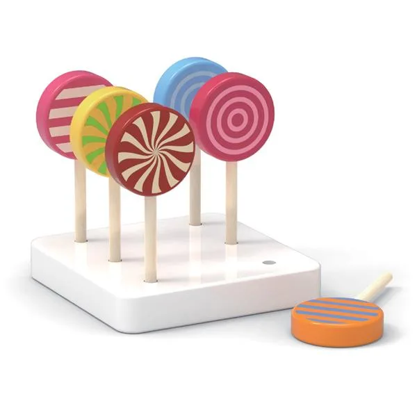 Игрушечные леденцы Viga Toys дерево 16 см разноцветные 6 шт