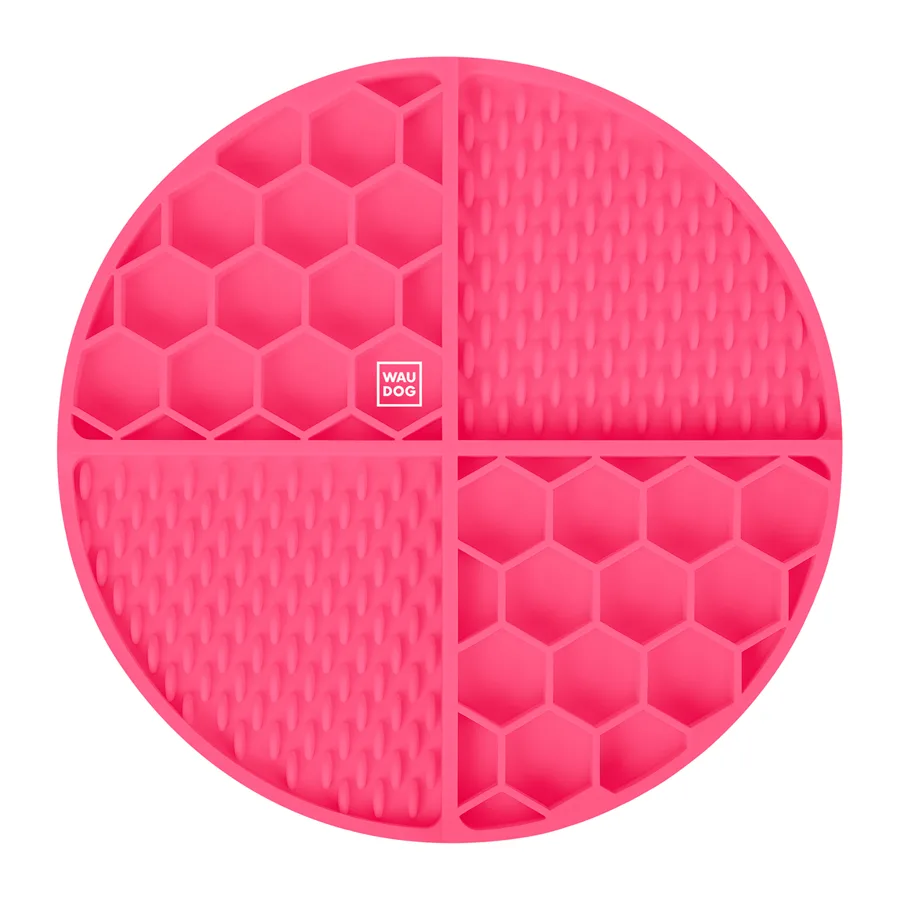 Коврик для облизывания WAUDOG Silicone 21,1х21,1х3 см силиконовый розовый