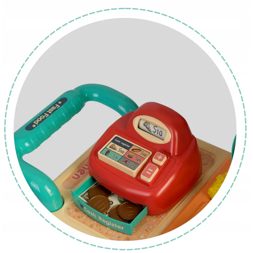 Ігрова кухня Ricokids пластик 90х26х79 см на колесах