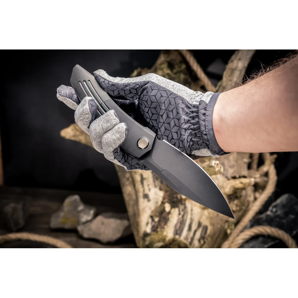 Складаний ніж Weknife титановий 224,5 мм чорний M390