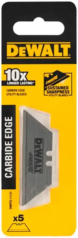 Запасні трапецієподібні леза DeWALT Carbide 62 мм, комплект з 5 штук.