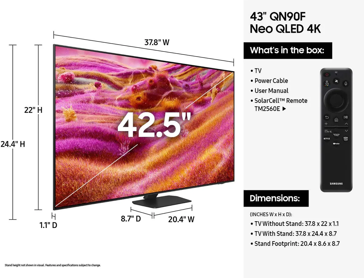 Телевизор Samsung NeoQLED 43" 4K 120Гц Черный