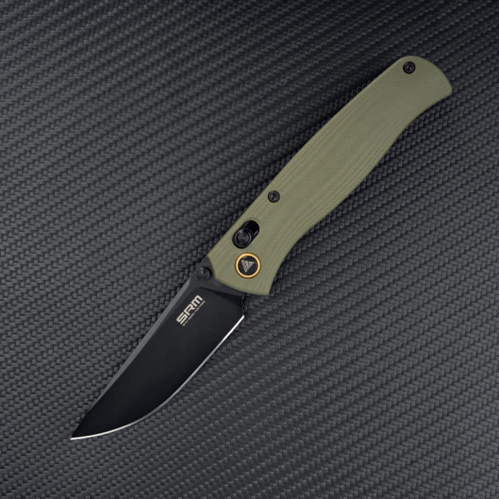 Ніж складаний SRM 82 мм 10Cr15CoMoV G10 зелений