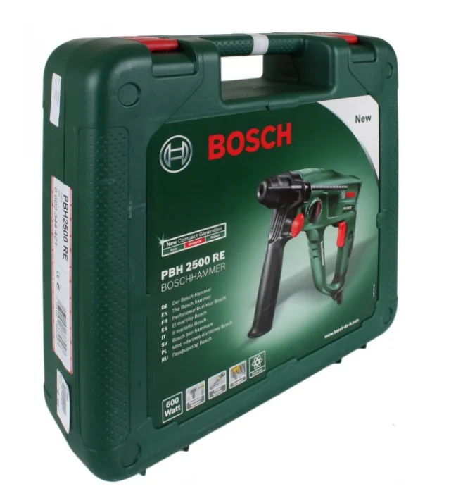 Перфоратор Bosch 600Вт 2,2кг ударний для свердління в бетоні та цеглі довбання закручування