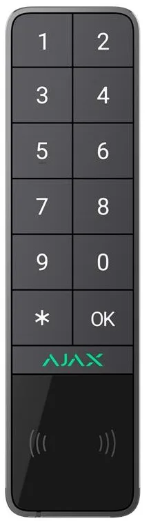Бездротова зовнішня клавіатура Ajax KeyPad Outdoor Jeweller, графіт