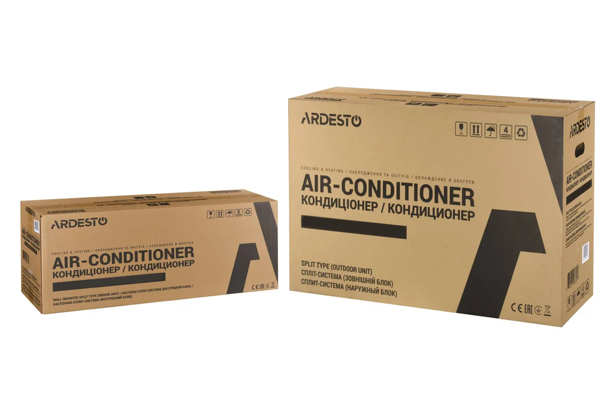 Кондиціонер ARDESTO ACM-24INV-R32-WF-AG-S, потужність 24000 BTU, інверторний, для приміщень до 70 м2, клас енергоефективності A++/