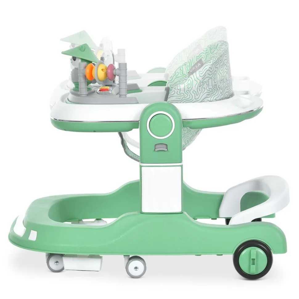 Ходунки ME 1200 URSA Green музыкальные со светом комбинированные 70х54х62 см пластик зеленый