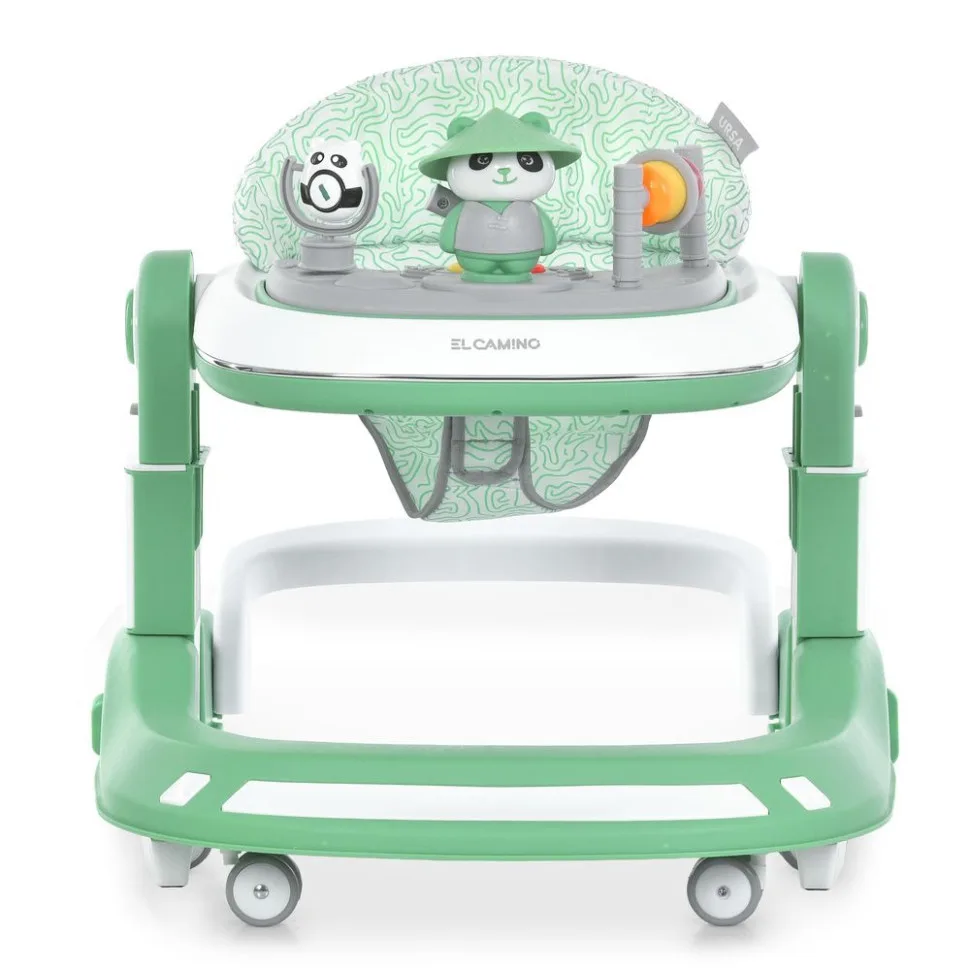 Ходунки ME 1200 URSA Green музыкальные со светом комбинированные 70х54х62 см пластик зеленый