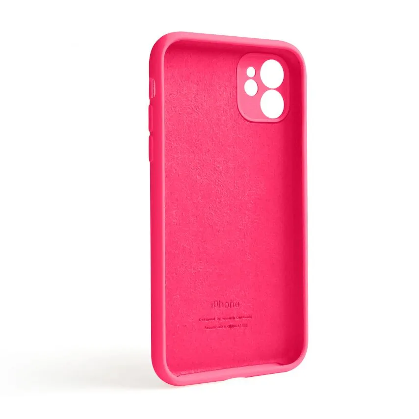 Чохол Silicone Case для Apple iPhone 11 силікон  закрита камера рожевий