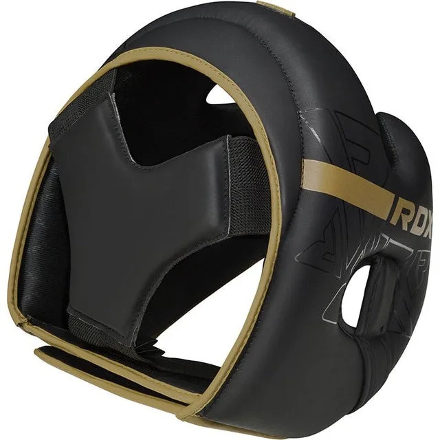 Боксерський шолом RDX PU-шкіра M Золотистий