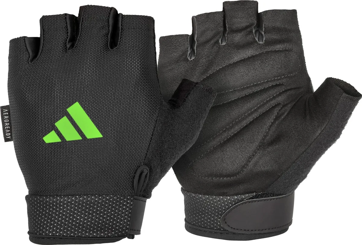 Рукавички Adidas 100% поліестер XL чорний зелений