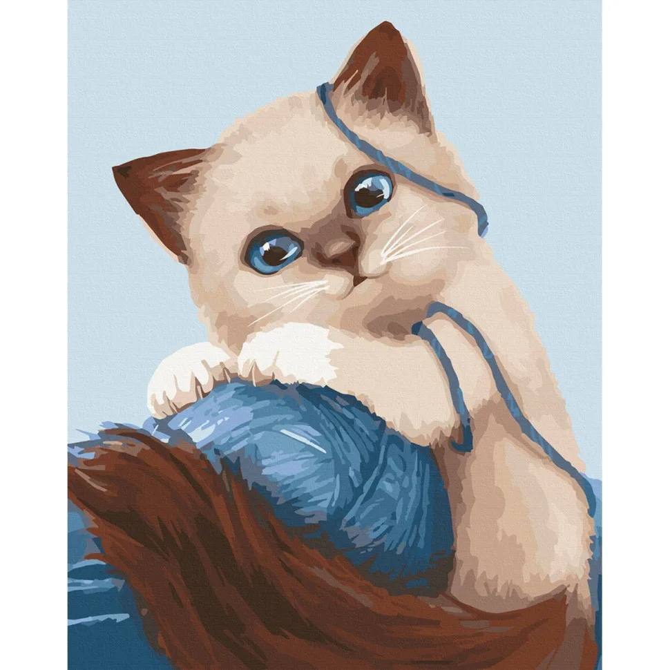 Картина по номерам Art Craft бавовна 30х40 см Ігривий котенок