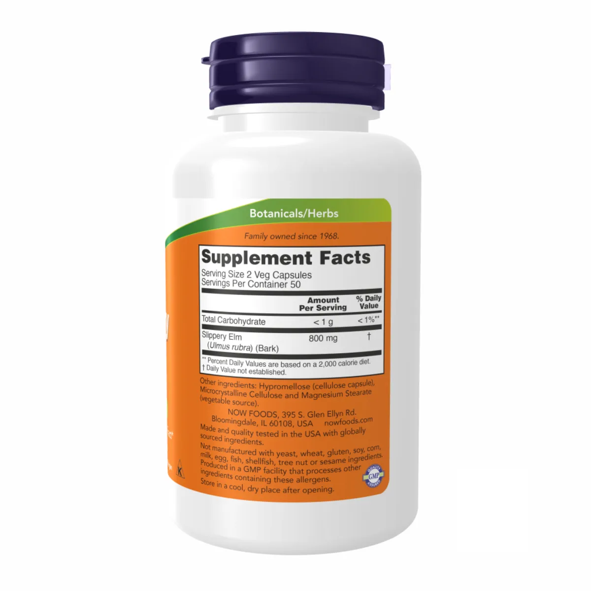 Скользкий вяз Now Foods 400 мг 100 капсул