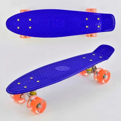 Скейтборд Best Board с колесами PU 55 см с подсветкой для детей и подростков.