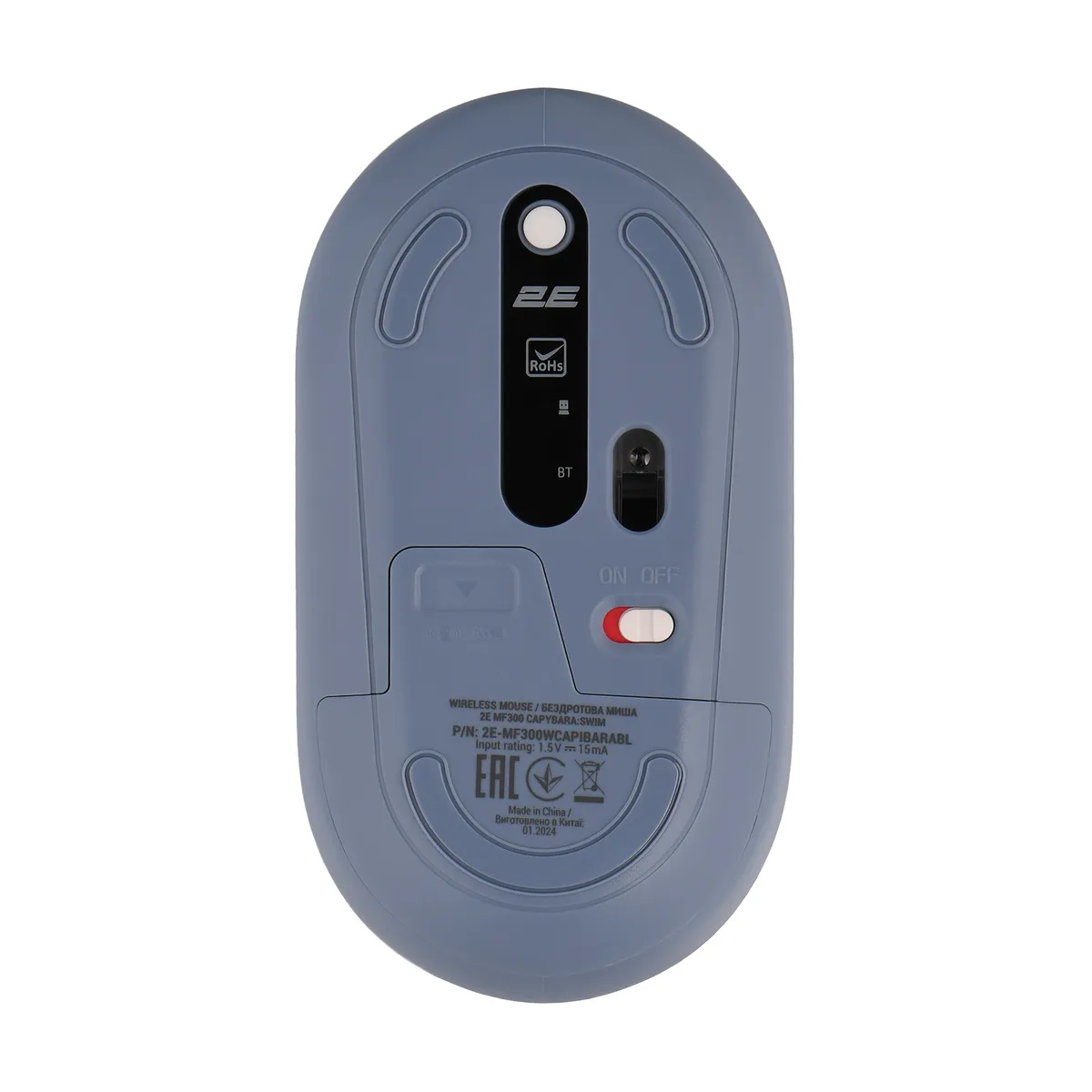 Миша 2E MF300 CAPYBARA:SWIM Silent WL BT, синій