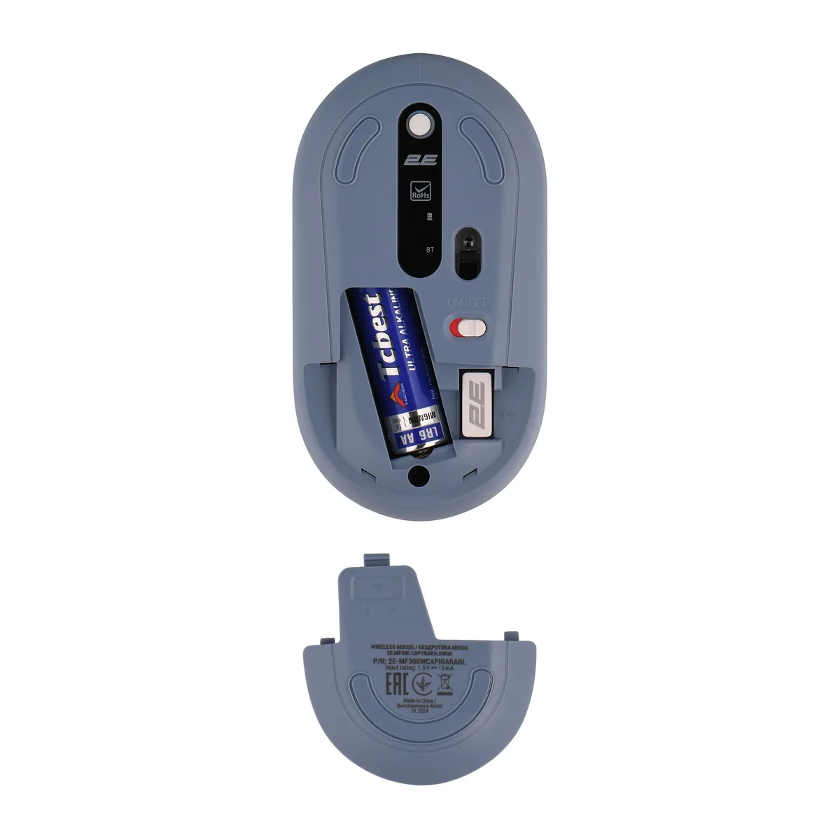 Миша 2E MF300 CAPYBARA:SWIM Silent WL BT, синій