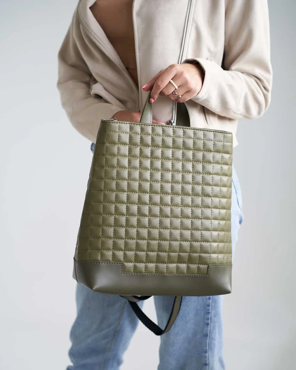 Женский рюкзак Хилс 32x14x32 см экокожа оливковый