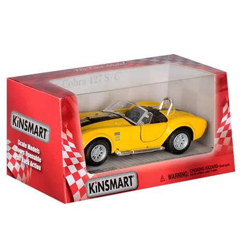 Детская коллекционная машинка Kinsmart металл 12 см жёлтая