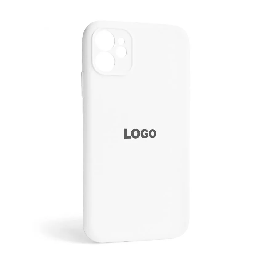 Чохол Silicone Case для Apple iPhone 11 силіконовий білий закрита камера
