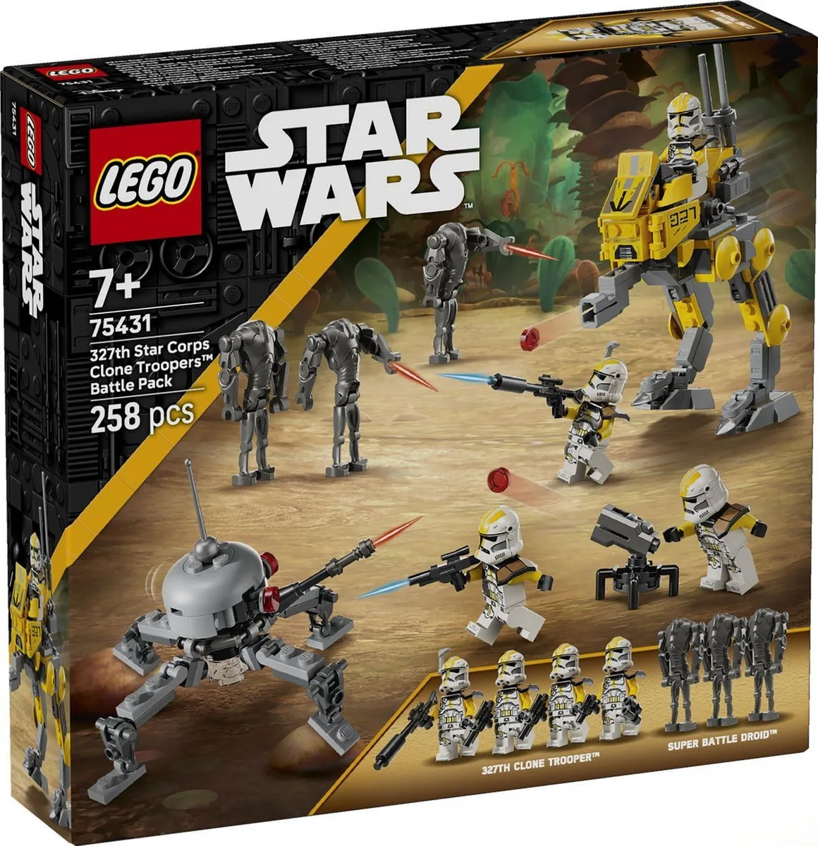 Конструктор LEGO Star Wars бійці-клони 327 корпусу 4 фігурки пластик 7+