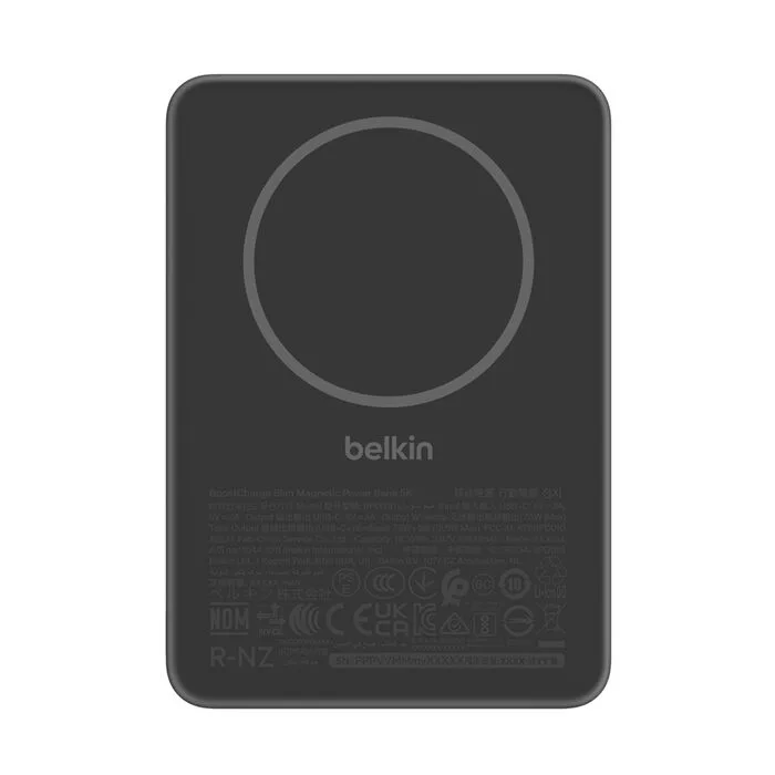 Портативный аккумулятор Belkin литийионный 5000 мАч черный Slim Magnetic