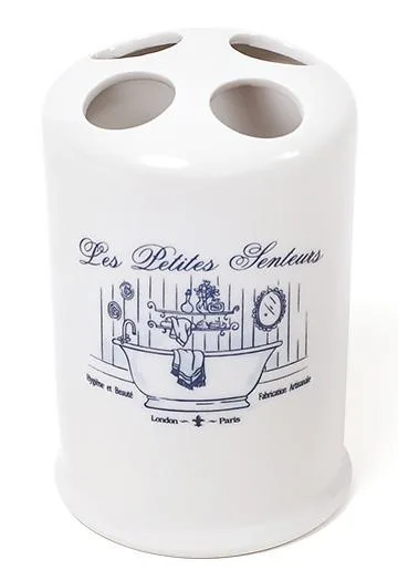Підставка LE BAIN порцелянова 8,7х13,4 см біла з декором Blue London