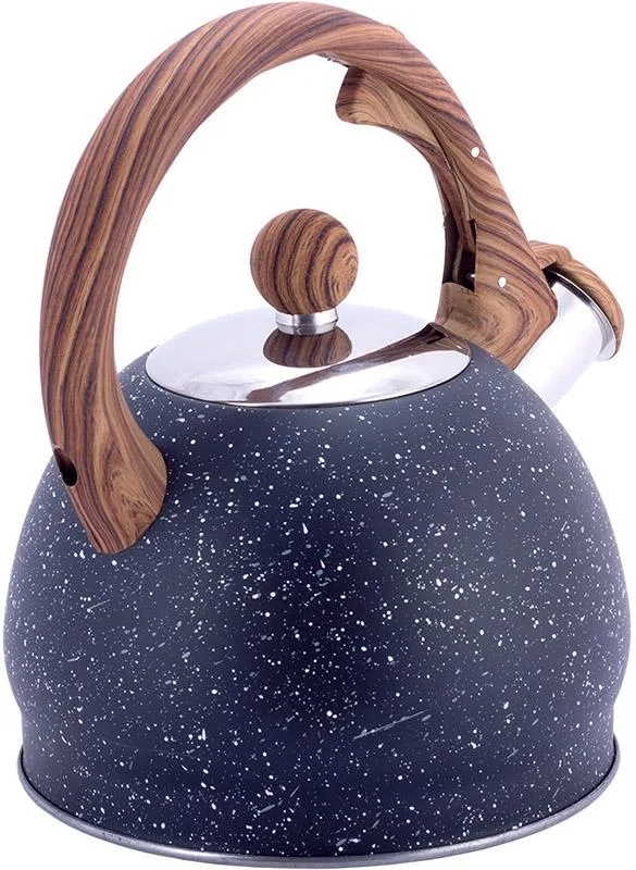 Чайник Kamille Whistling Kettle 2 л чорний мармур зі свистком