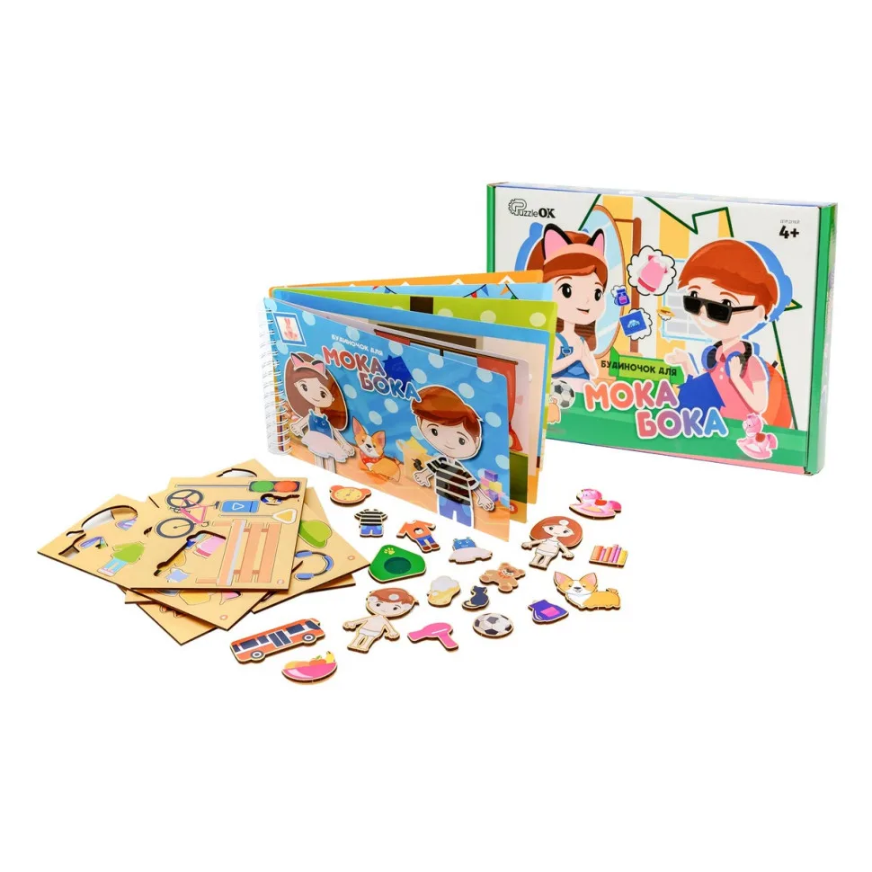 Розвиваюча іграшка Мока Бока Будинок PuzzleOK 103 деталі пластиковий багатоколірний