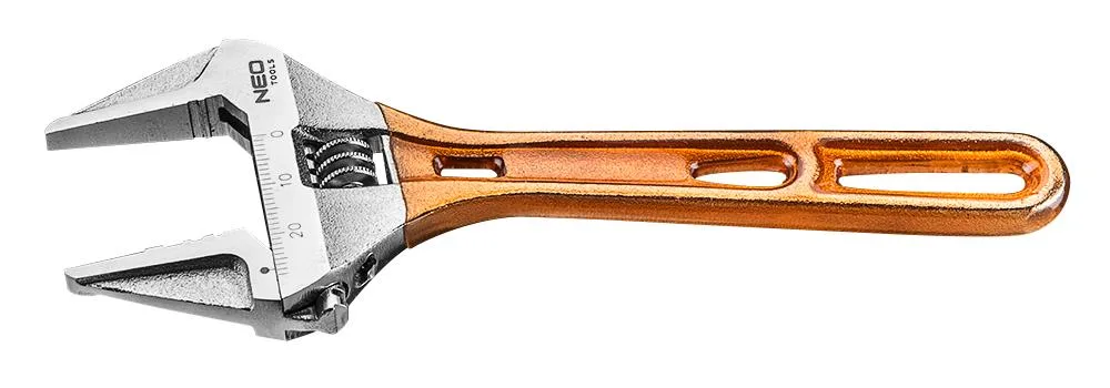 Регульований ключ Neo Tools, кований, CrV, 256 мм, робочий діапазон 0-43 мм.