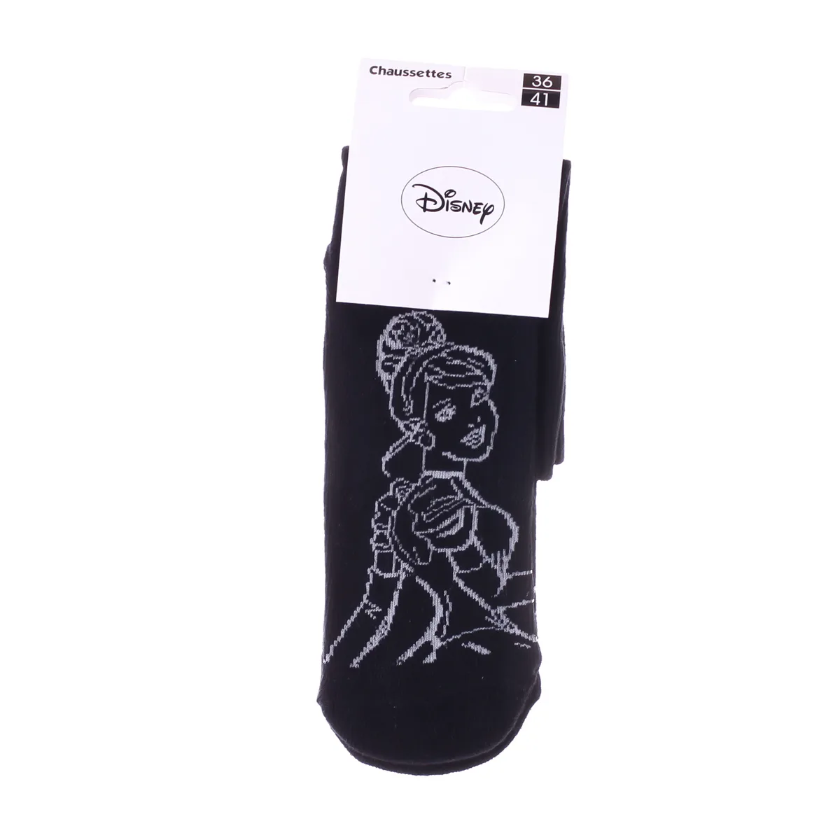 Шкарпетки DISNEY PRINCESS бавовна 36-41 чорний сірий