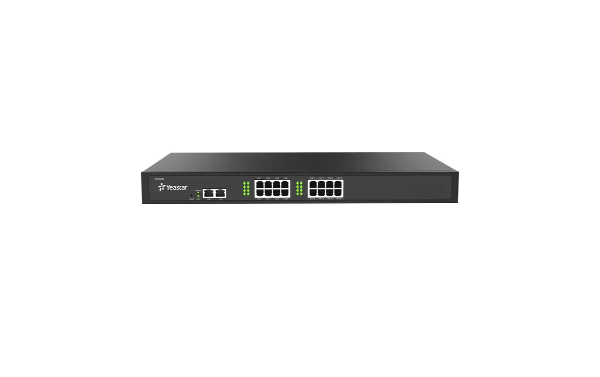 Шлюз VoIP Yeastar TA1600 16xFXS, 1xFE LAN, 1xFE WAN SIP, IAX2
