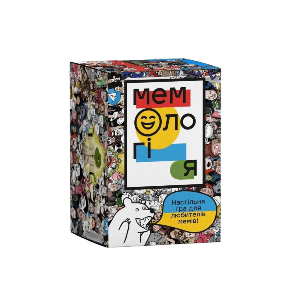 Настільна гра MemoGames Мемологія 126 мемів 180 жартів з мольбертом підставкою