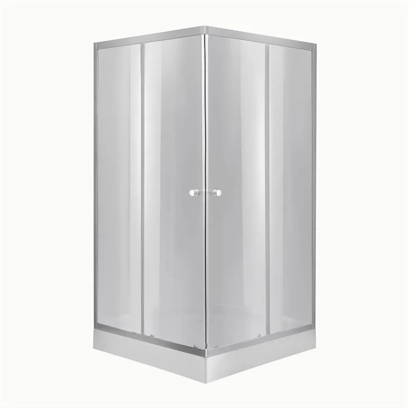 Душевая кабина квадратная 90x90 см с тонированным стеклом акриловый поддон сатин