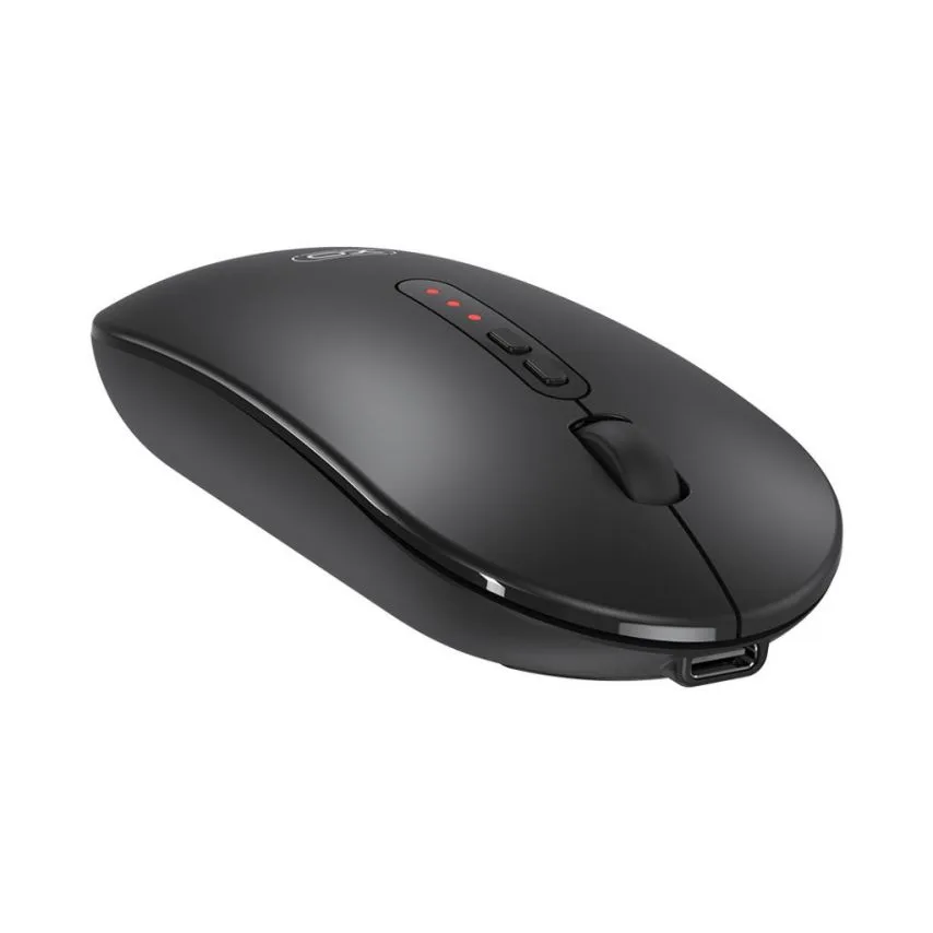 Мишка бездротова XO PC ABS чорна 113х57,5х26,7 мм