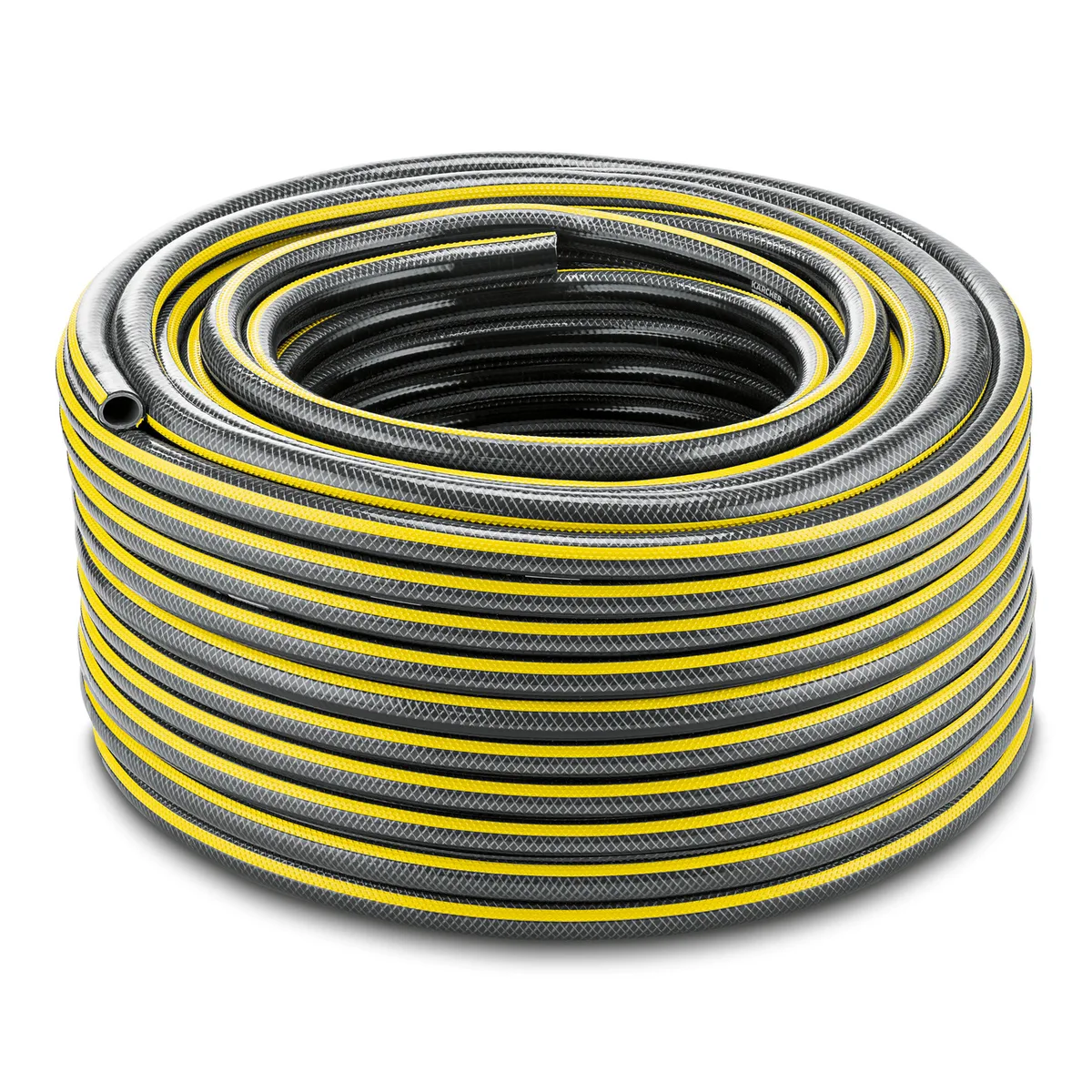Садовий шланг Karcher Performance Plus 3/4" 50м, 3-шаровий, витримує тиск до 30 бар, температурний діапазон -20...+60°C.