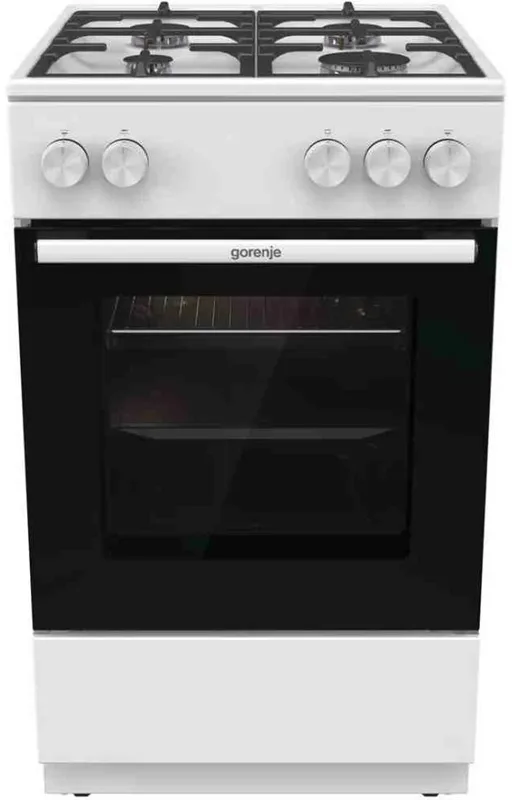 Газова плита Gorenje 4 конфорки емаль 50х85х59,4 см біла 70 л