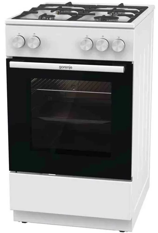Газова плита Gorenje 4 конфорки емаль 50х85х59,4 см біла 70 л