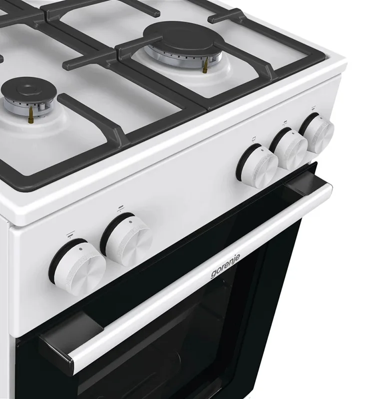 Газова плита Gorenje 4 конфорки емаль 50х85х59,4 см біла 70 л