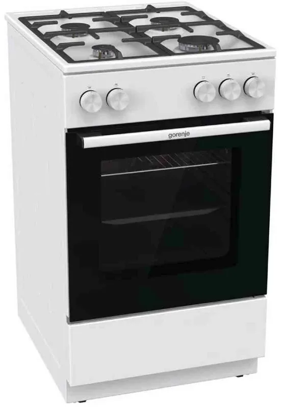 Газова плита Gorenje 4 конфорки емаль 50х85х59,4 см біла 70 л