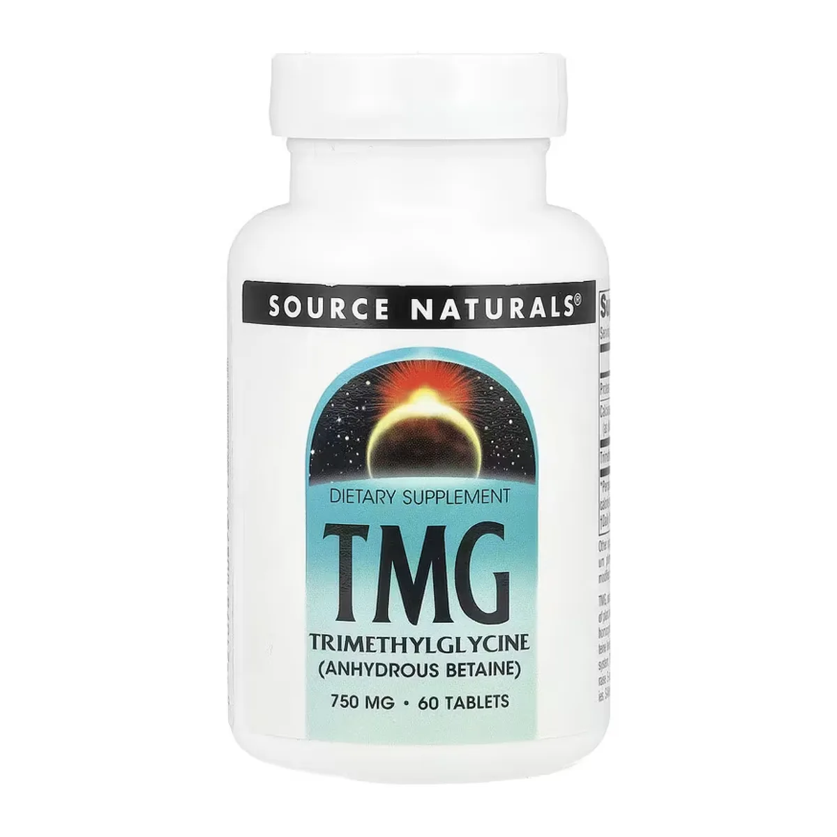 Триметилгліцин безводний бетаїн Source Naturals 750 мг 60 табл Вегетаріанські