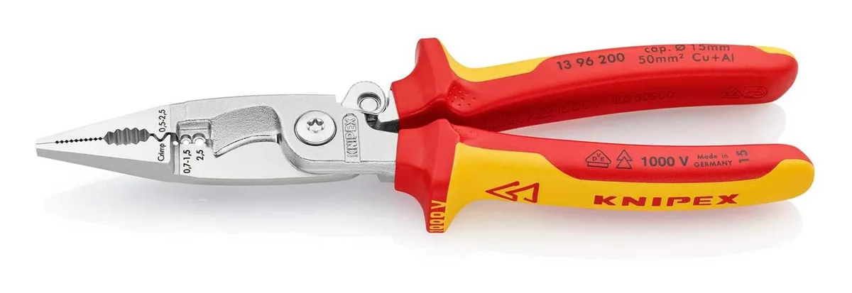 Клещи многофункциональные KNIPEX сталь 200мм диэлектрические