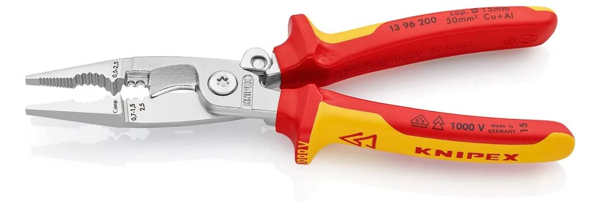 Клещи многофункциональные KNIPEX сталь 200мм диэлектрические