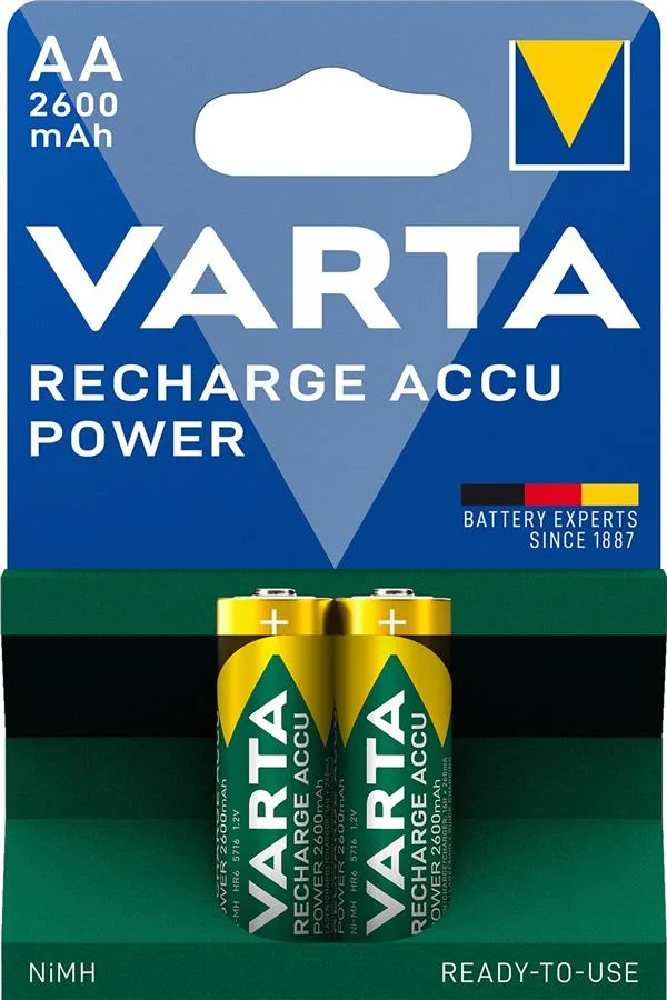 Акумулятор Varta NI-MH Power AA 2600 мА•г, 2шт
