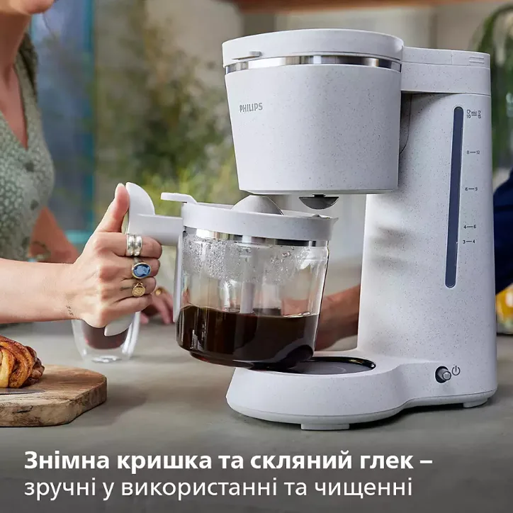 Крапельна кавоварка Philips пластик 1,2 л біла