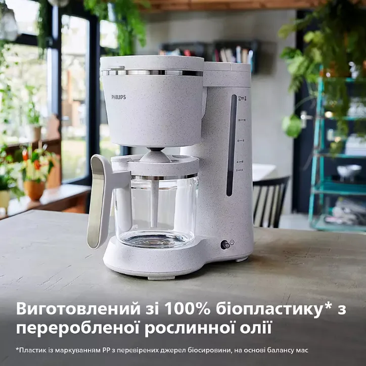 Крапельна кавоварка Philips пластик 1,2 л біла