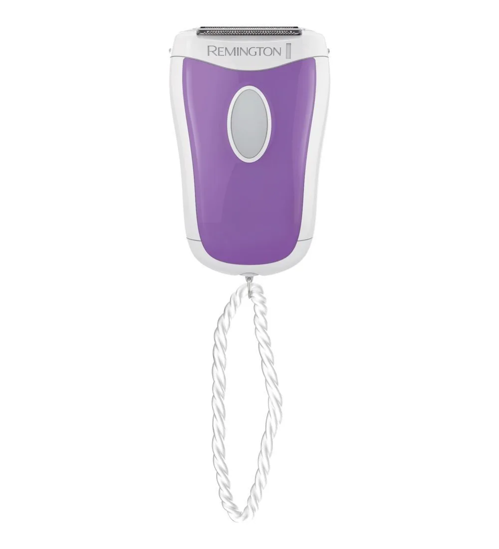 Електрична бритва Remington сіткова Smooth  Silky, ААA x2, для сухого та вологого гоління, жіночий тример, біло-фіолетового кольор